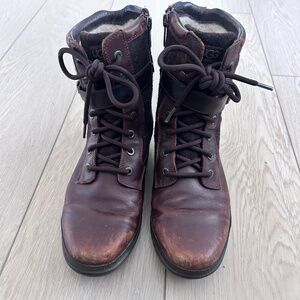 Brown Leather waterproof UGG boots